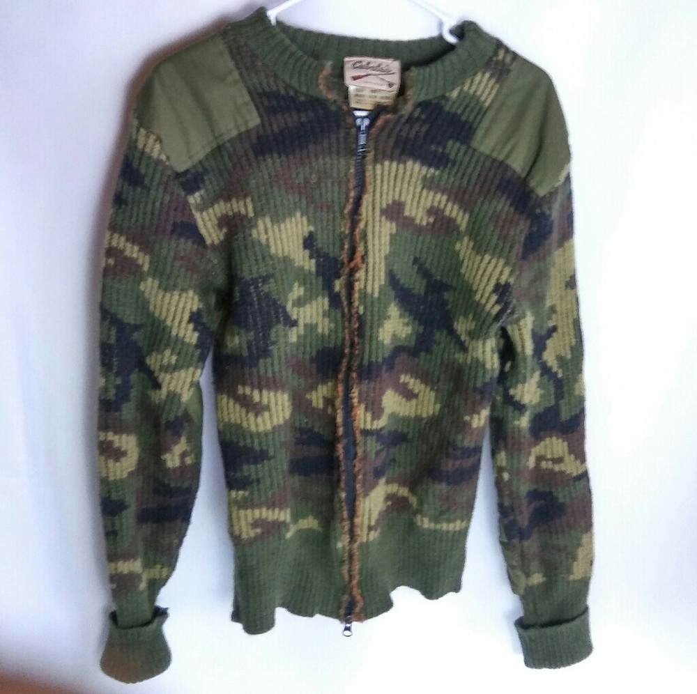 Cabela's Pure Wool Camo Jacket Size 46